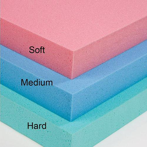 different foam thicknesses